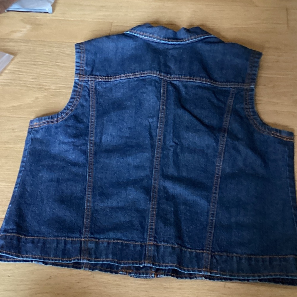 Denim Vest with Button Closure - Picture 10 of 11